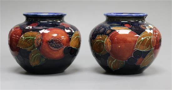 A pair of Moorcroft vases